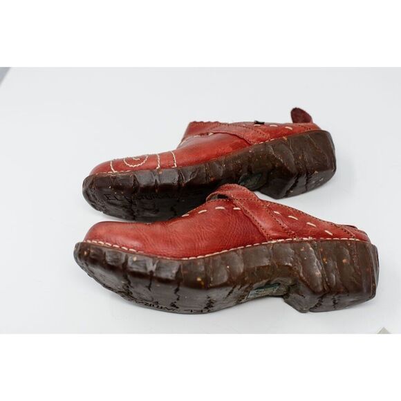 El Naturalista Women's Leather Mary Jane clog Shoes Size 37 Red US 6.5 - Picture 4 of 8